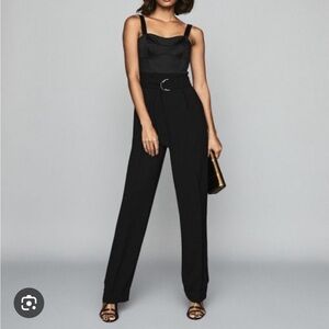 Reiss Jumpsuit with Structured Bodice. Black. US size 6. Brand New with tags.